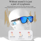 Bluetooth 5.0 Polarized Smart Glasses Sports Headphone Sunglasses Headset Earphone Speakers Semi-Open Driving Sun Glass
