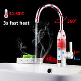 Small LCD Display Instant Hot Water Tap Digital Electric Faucet 3000W Tankless Instant Hot Water Heater Kitchen Faucet