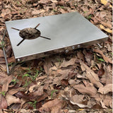 Portable Camping Table  Gas Stove Desk Indoor for Camping Trips