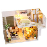 DIY Doll House Wooden Doll Houses Miniature Dollhouse Furniture Kit Toys Casa for Children Christmas Gift  L026
