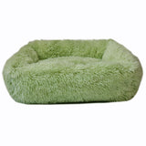 Square Dog Bed House Soft Long Plush Cat Mat Square Cat Bed House Cats Dog Mat Winter Pet Cushion Portable For Pets Cats Basket