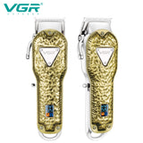 Professional Full Metal Hair Trimmer LED Barber Salon Hair Clipper For Men Electric Haircut Rechargeable Hair Cutting Machine