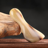 African Natural Horn Scrapping Stick Facial Eye Lifting Remove Wrinkle Acupuncture Point Meridian Massage Beauty Gua Sha Tool