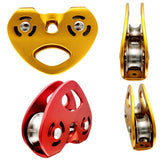Quality Heart-Shape Climbing Double Pulley Red, Yellow