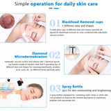 Diamond Microdermabrasion Facial Machine Oxygen Jet System Hydrafacial Water Dermabrasion Device Vacuum Blackhead Removal