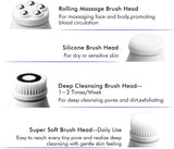 Beauty Electric Facial Cleansing Brush Face Spa Massager Waterproof Spin Sonic Exfoliating Face Scrubber Brush Skin Care Machine