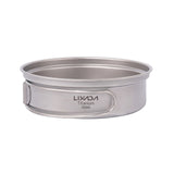 Ixada Ultralight Titanium Frypan Bowl Outdoor Camping Frying Pan Hiking Backpacking Cooking Frying Pan with Foldable Handles