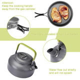 Camping Cooking Utensils Dishes Cookware Set Hiking Camping Equipment Titanium Alloy Pot Outdoor Tourism Tableware BBQ Supplies