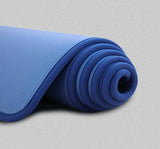 NBR Edging Non-Slip Yoga Mat 185cmx61cm Sports Fitness Mat 10mm Thick Indoor Fitness Pilates Yoga Mat