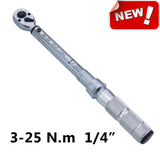 ARITER 1/4 3/8 1/2 Square Drive Torque Wrench 0.5-500N.m Accuracy 3% Car Bike Repair Hand Tools Spanner Two-way Ratchet Key