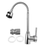 Solid Brass 360Rotatable Pull Out Kitchen Basin Faucet Mixer Tap Spray Spout Single Handle Sink Adjustable Spout Deck Mounted