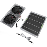 100W 12V Greenhouse Ventilation Exhaust Vent Extractor Fan Kit &amp; Solar Panel 3000RPM