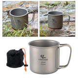 250ml Collapsible Camping Mug Outdoor Travel Drinkware Can be Boiled Water Mug Drinking Cup Titanium Pot Only 40g