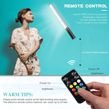 RGB Handheld LED Video Light Wand Stick 9 Colors Photography Light with Remote Control and Hot Shoe Adapter