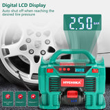 Air Compressor Tire Inflator HYCHIKA 160PSI Portable Inflator 2.0Ah Battery Fast Charger for Tires Balls and Other Inflatables