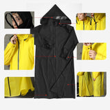 2020 Hot Sale EVA Raincoat Ladies / Men Zip Hooded Poncho Motorcycle Bike Raincoat Long Style Raincoat