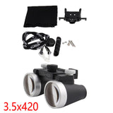 Binocular Dental Loupes 2.5X 3.5X Coated Optical Lens with Clip Magnifying Glass Galilean Dental Magnifier with Headlight