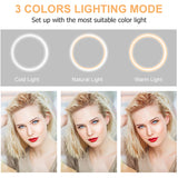 6.3 -10 Inch Selfie Ring Light Phone LED Camera Ring Lamp Photography USB Dimmable with Tripod Stand Holder for Makeup Youtube