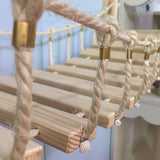 90cm Cat Bridge Climbing Frame Wood Pet Cat Tree House Bed Hammock Sisal Scratching Post Cat Furniture Cat Toy Wall Mounted