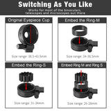 Upgrade Universal Cell Phone Adapter Bracket Clip Mount Soft Rubber Material for Binocular Monocular Spotting Scope Telescope