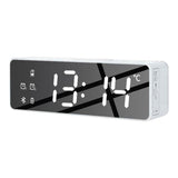Wireless Speaker FM Radio Sound Box Desktop Alarm Clock Music Player TF Card Bass Speaker Multi-function Desk Clocks Night Light