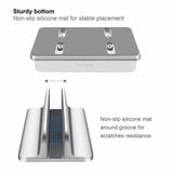 Aluminum Vertical Laptop Stand Thickness Adjustable Desktop Notebooks Holder