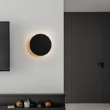 Round Led Wall Light Modern Touch Switch For Living Room Bedroom Decoration Black White Wall Sconce Indoor Lighting Lamp Shade