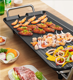 220V Electric Grill Non-stick Home Appliance DIY Barbecue Food Frying Pan Plate Fast Heating Grill Pan