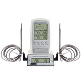Digital BBQ Dual Probe Thermometer Wireless Kitchen Oven Food Cooking Grill Smoker Meat Thermometer Meter Gauge Tool