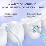 USB Oral Irrigator Teeth Whitening Teeth Dental Irrigator Cleaner Water Flosser 230ML Water Tank Flossing Cordless 4 Nozzles