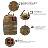 Emergency Survival First Aid Kit tool Military Tactical Admin Pouch Tourniquet Camping Gear Tactical Molle IFAK EMT for Trauma
