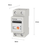 Tuya WiFi Intelligent Metering Energy Meter Singles Phase Meter Mobilephone APP Remotes Viewing Voltage Current Active Power