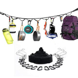 2021 New  Hammock&Tent Organizer 150 LBS Camping Fashion Campsite Storage Strap Loop With 19 Carabiner Hooks Tools