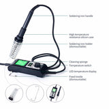 220V 65W Temperature Adjustable Soldering Iron Station Temperature Correction Sleep Protection 90~480 Celsius Removable Stand