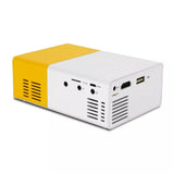 YG300 Professional Mini Projector Full HD1080P Home Theater LED Projector LCD Video Media Player Projector Yellow &amp; White