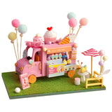 Cutebee DIY House Wooden Doll Houses Miniature Dollhouse Furniture Kit with LED Toys for Children Christmas Gift  Mini House