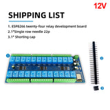ESP8266 WIFI 22 Channel Relay Module ESP-12F Relay Development Board Power Supply 5V/12V/24V/10A for Smart Home Wireless Control