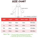 Black Fashion Adult Waterproof Long Raincoat Women Men Rain coat Hooded For Outdoor Hiking Travel Fishing Climbing Thickened