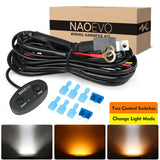 NAOEVO 72W Auto Led Light Bar 3inch Work Light Amber White Strobe Led Pods DRL 12 24V for Jeep Tractors Boat 4x4 Truck Fog Lamp