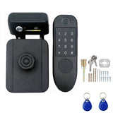 Smart Access Control Fingerprint Password Card Key Wiring Electric Anti-Theft 375KHz Door Lock For Home Apartment Safety Lock