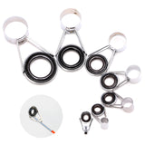 7Pcs Telescopic Fishing Rod Guides Top Ring Set Raft Fishing Repair Accessories Drop Shipping