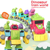 Take Apart Robot Toys 5 In 1 Dinosaur Train Robot Toys For Kids Building Toys Vehicle Set For KidsBirthday Gift For Preschool