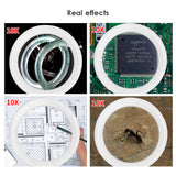 10X Handheld Magnifier Lighted Magnifying Glass Lens Large Diameter 88mm with Warm and Cool LED Light for Reading Lamp Magnifier