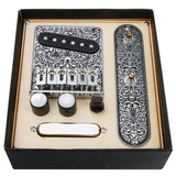 6 Strings Saddle Bridge Plate, 3 Way Switch Control Plate, Neck Pickup Set for Fender TL Telecaster Electric Guitars Replacement