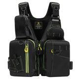 JARUSITE Fishing Life Jacket Multiple Pockets Floatation Vest Adults Buoyancy Waistcoat Fishing Wear Male Chest Pack Fishing
