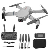 E88 4K HD Dual Camera Drone With 2.4G 6-Axis Gimbal Stabilizer RC Quadcopter WiFi FPV Foldable Drone  APP Connection