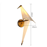 ABAY LED Bird Design Wall Lamp Bedside Lamp Creative Origami Paper Crane Wall Light for Loft Bedroom Study Foyer Dining Room