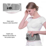 Heated Waist Belt Pain Relief Hot Compress Electric Lumbar Massage Belt 220V Vibration Waist Massage Belt Felt surface