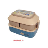 Cartoon Lunch Box for Girls School Kids Plastic Picnic Bento Box Microwave Food Box with Compartment Storage Salad Containers