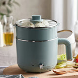 220V Electric Rice Cooker 1.2L Mini Stainless Steel Inner Portable Electric Hotpot Cooker Household Hot Pot Multi Cooker